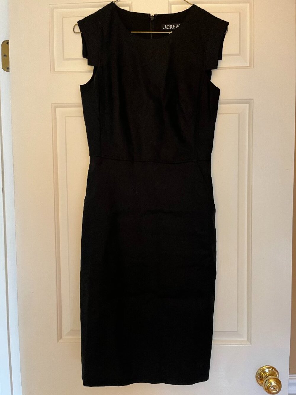 J.Crew Women's Black Sheath Dress – Excellent Condition, NWT, Pockets, Size 0